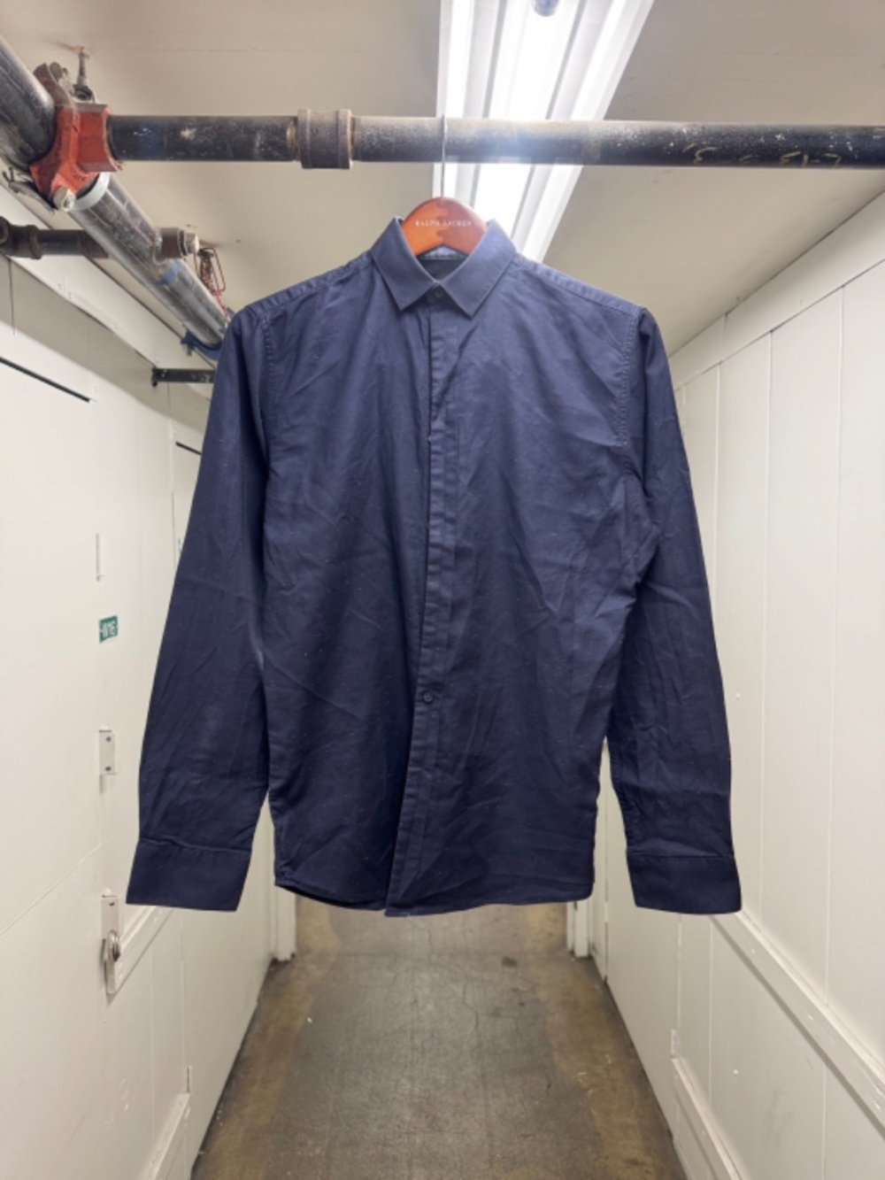 Selected Homme Slim Fit Blue Speckled Button Up Shirt